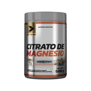 Pote de Citrato de Magnesio sabor Multifruta 500g Body Advance. Suplemento para recuperación muscular.