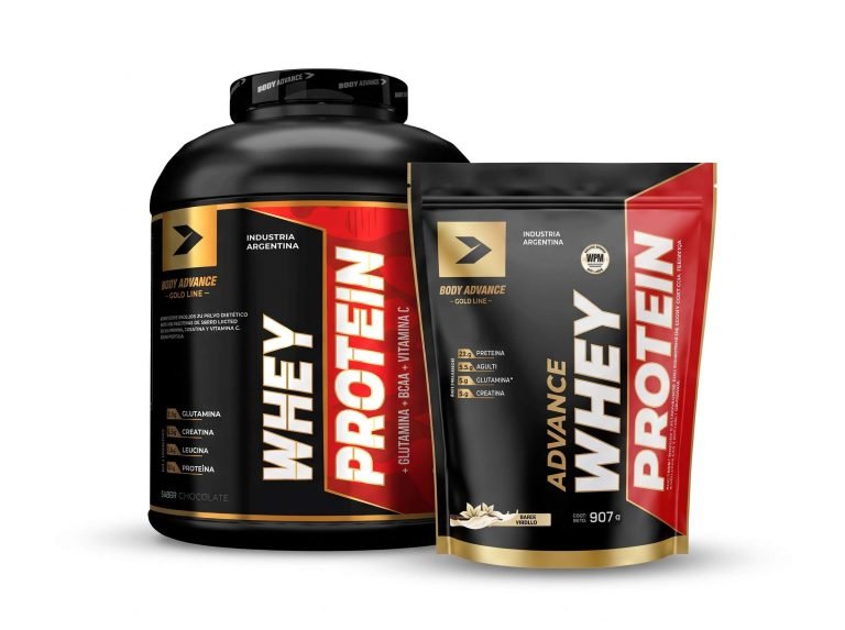 Presentaciones en Pote y Doypack de Advance Whey Protein Body Advance con análisis de laboratorio actualizado en octubre 2026 (59.1% a 59.3% de pureza proteica verificada).
